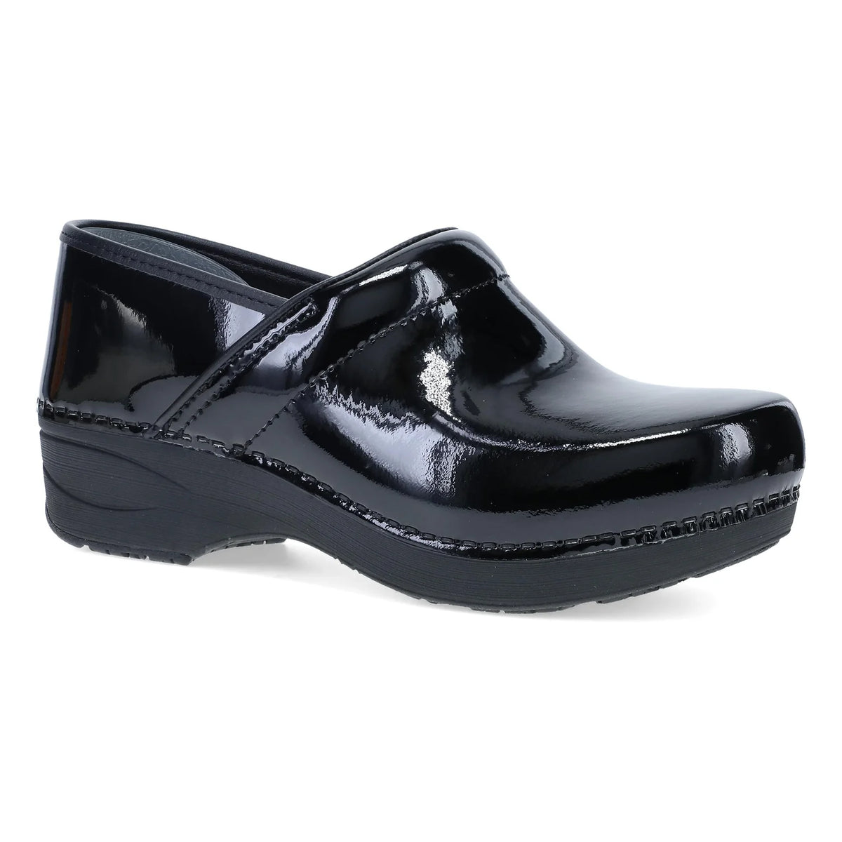 Black Patent Clogs