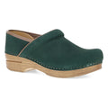 Green Suede Clogs