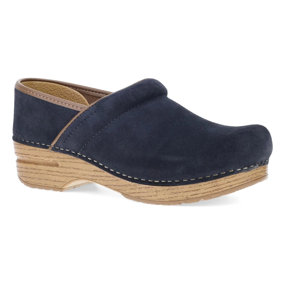 Navy Suede Clogs